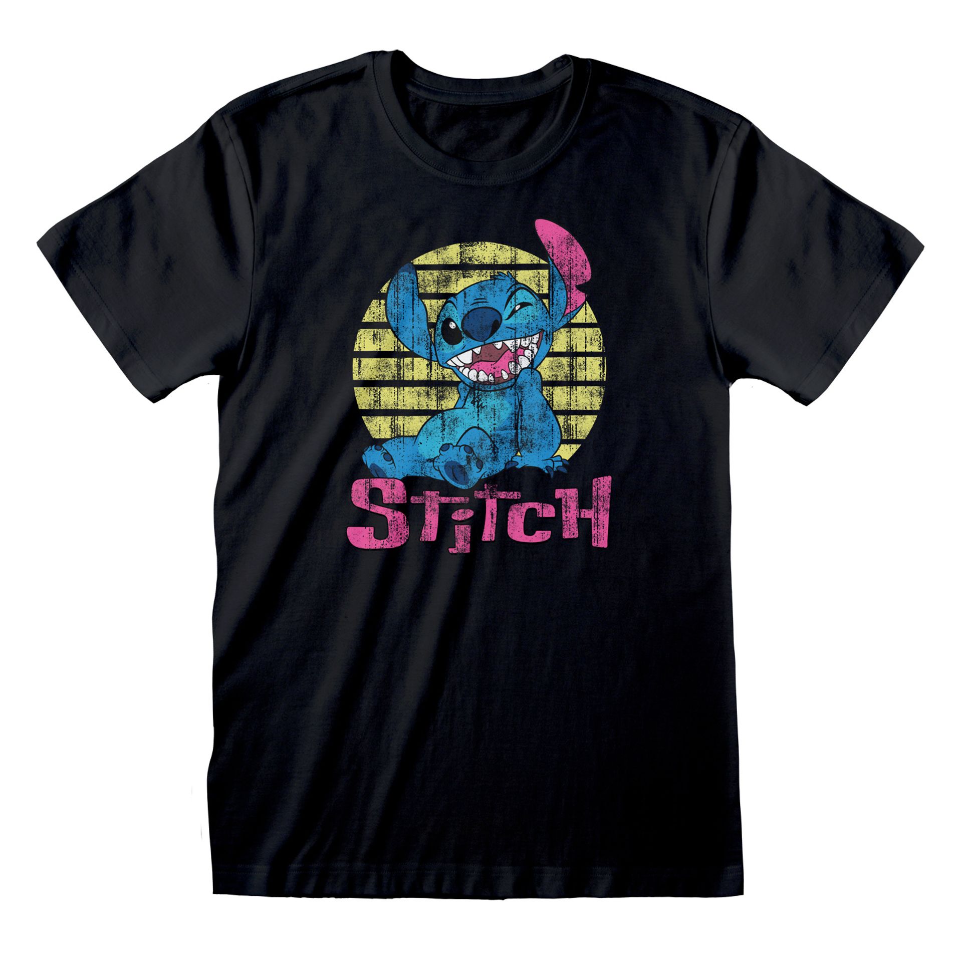 Lilo & Stitch - T-shirt unisexe Noir Stitch \"Vintage\" - L