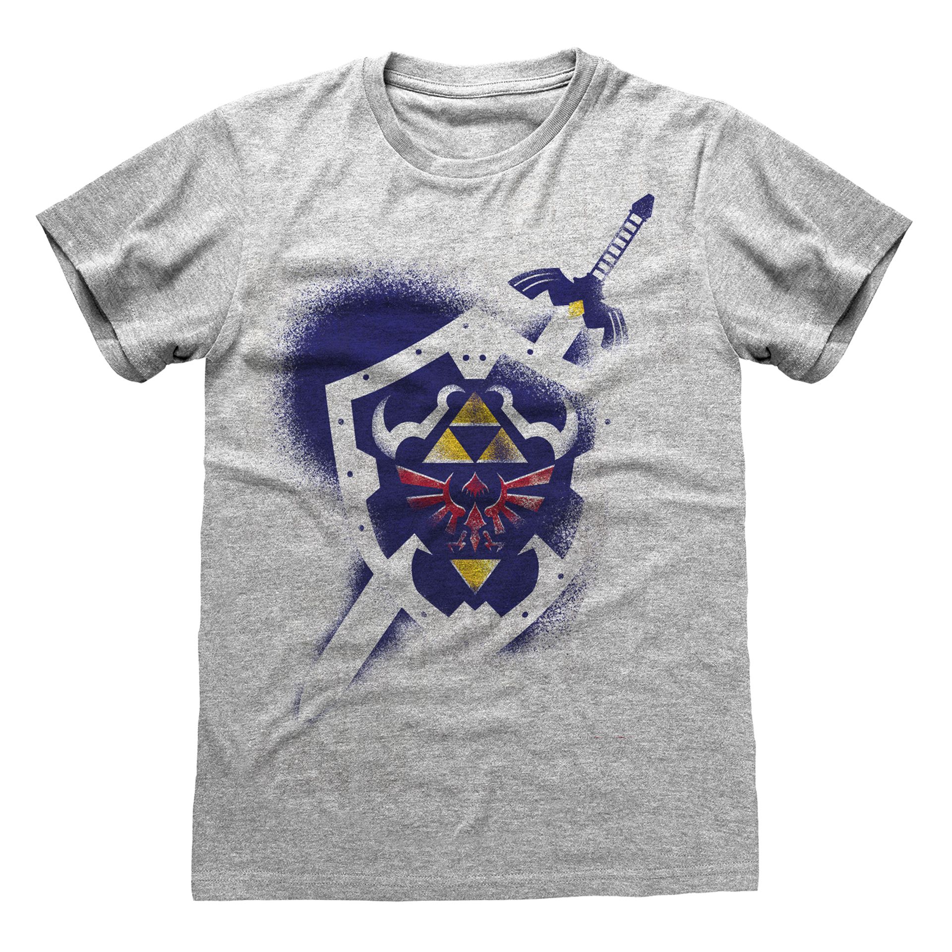 Nintendo - T-Shirt unisexe Gris chiné The Legend of Zelda Boucli