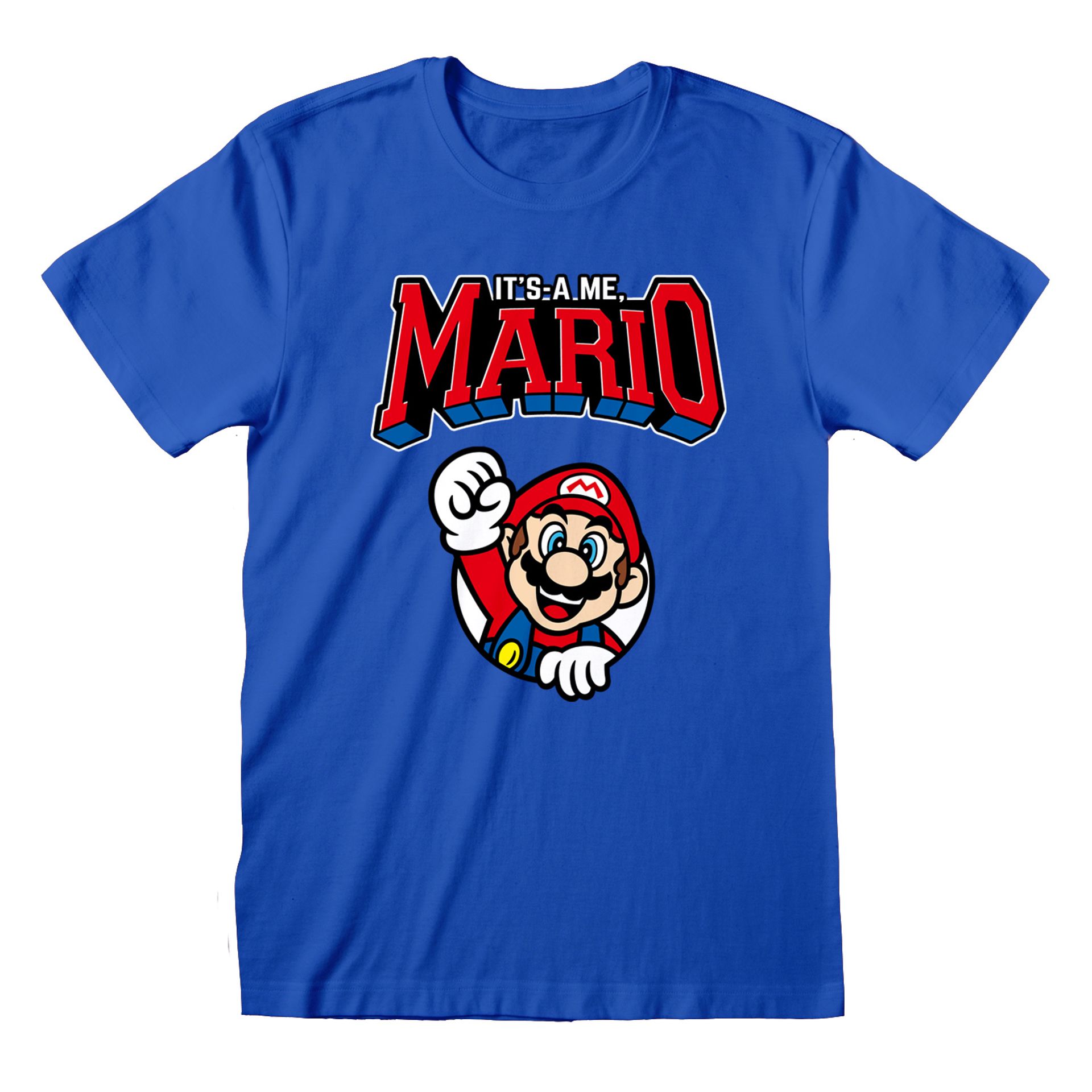 Nintendo - Super Mario Varsity Blauw Unisex T-Shirt - M