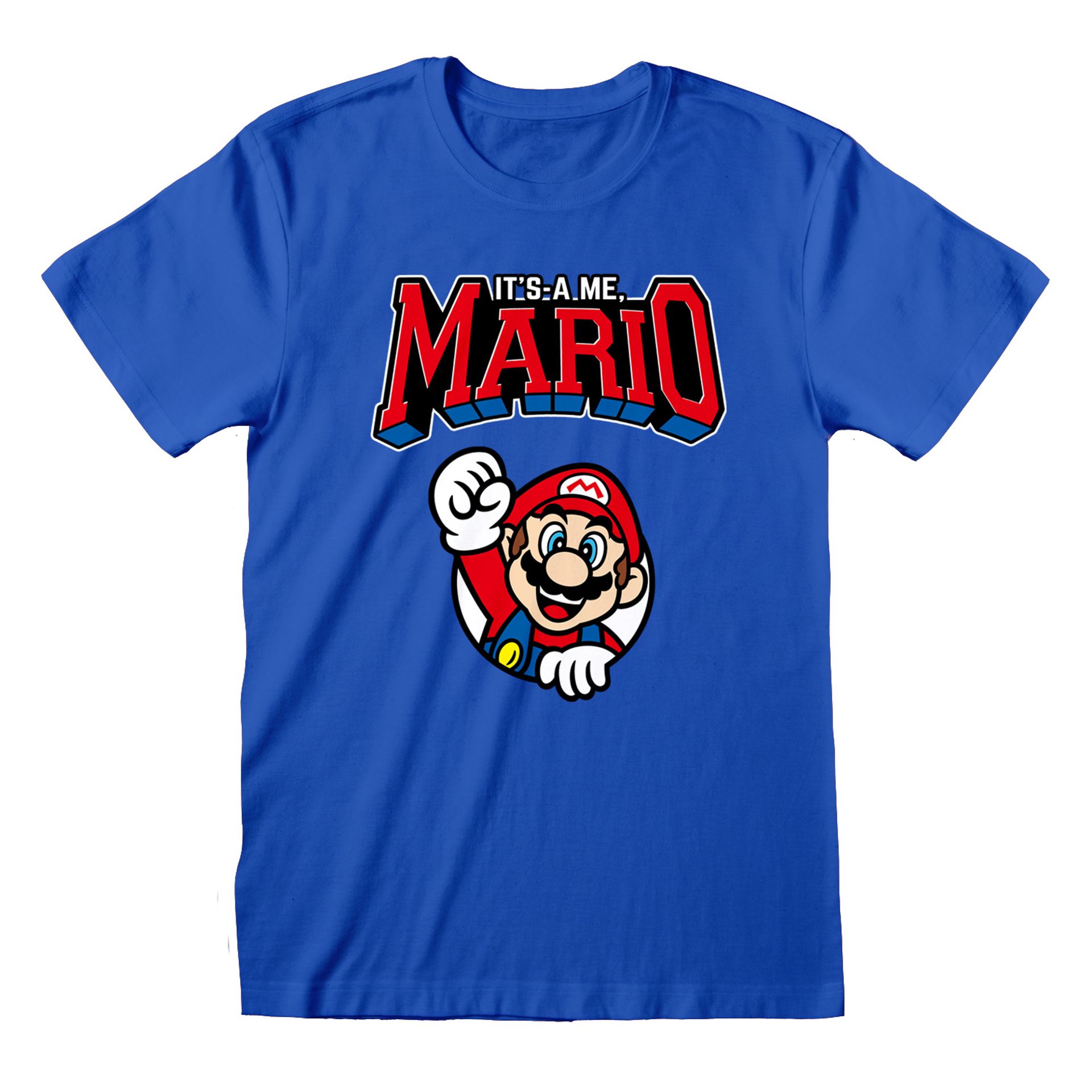 Nintendo - Super Mario Varsity Blauw Unisex T-Shirt - S