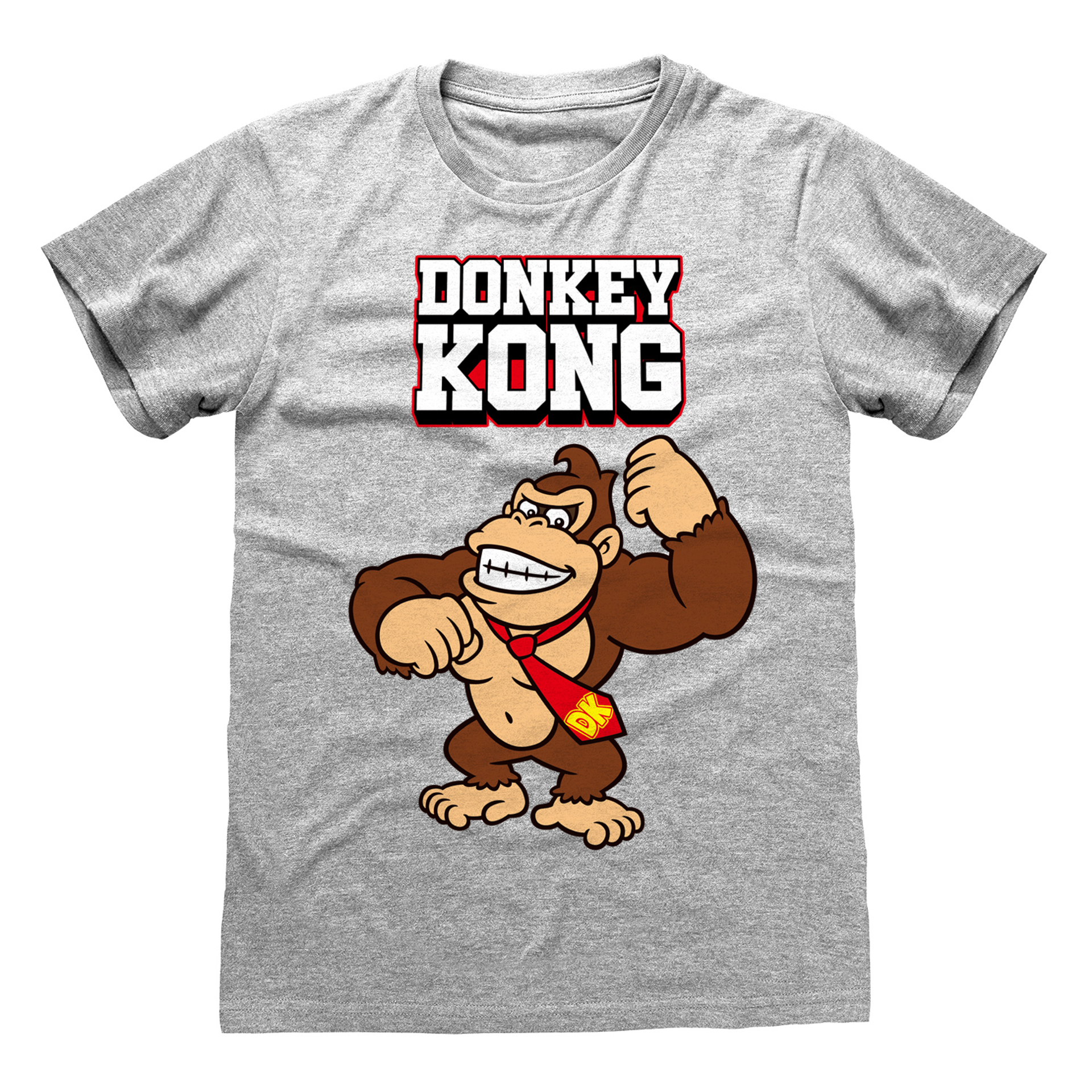 Nintendo - T-Shirt unisexe Gris chiné Briques de Donkey Kong - L