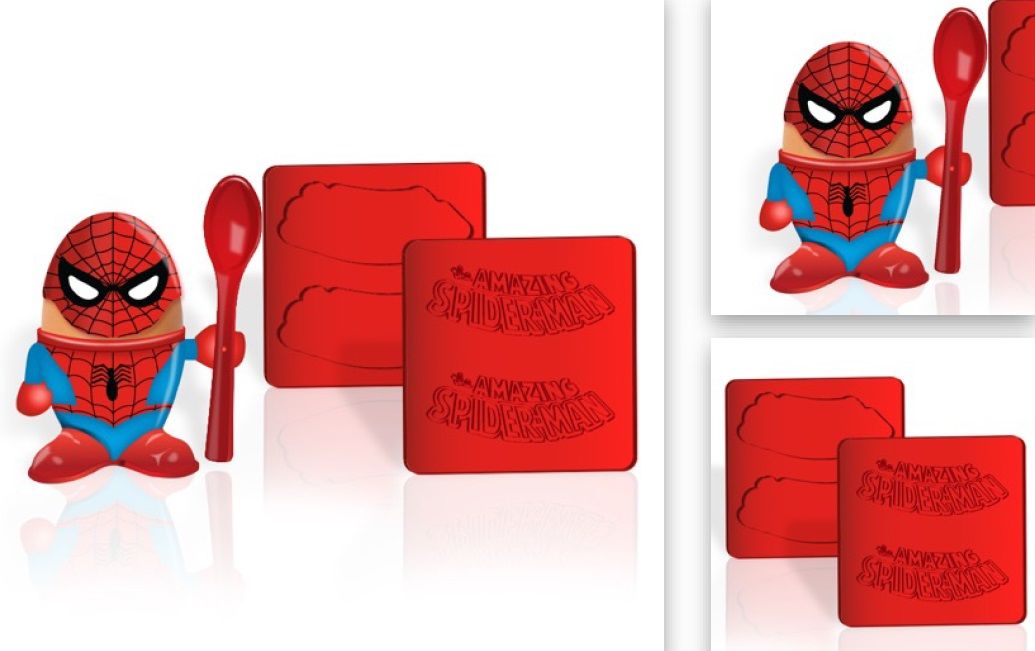 2x tasses en plastique Marvel Spiderman bleu 7,5 cm - Vaisselle pour enfants  /