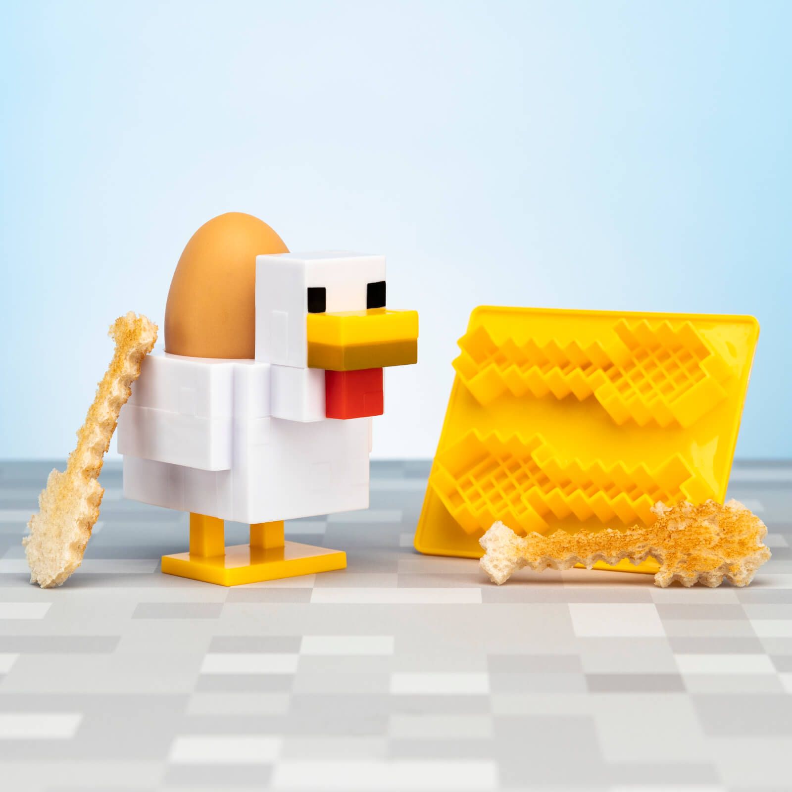 Minecraft - Coquetier et moule à toast en forme de poulet