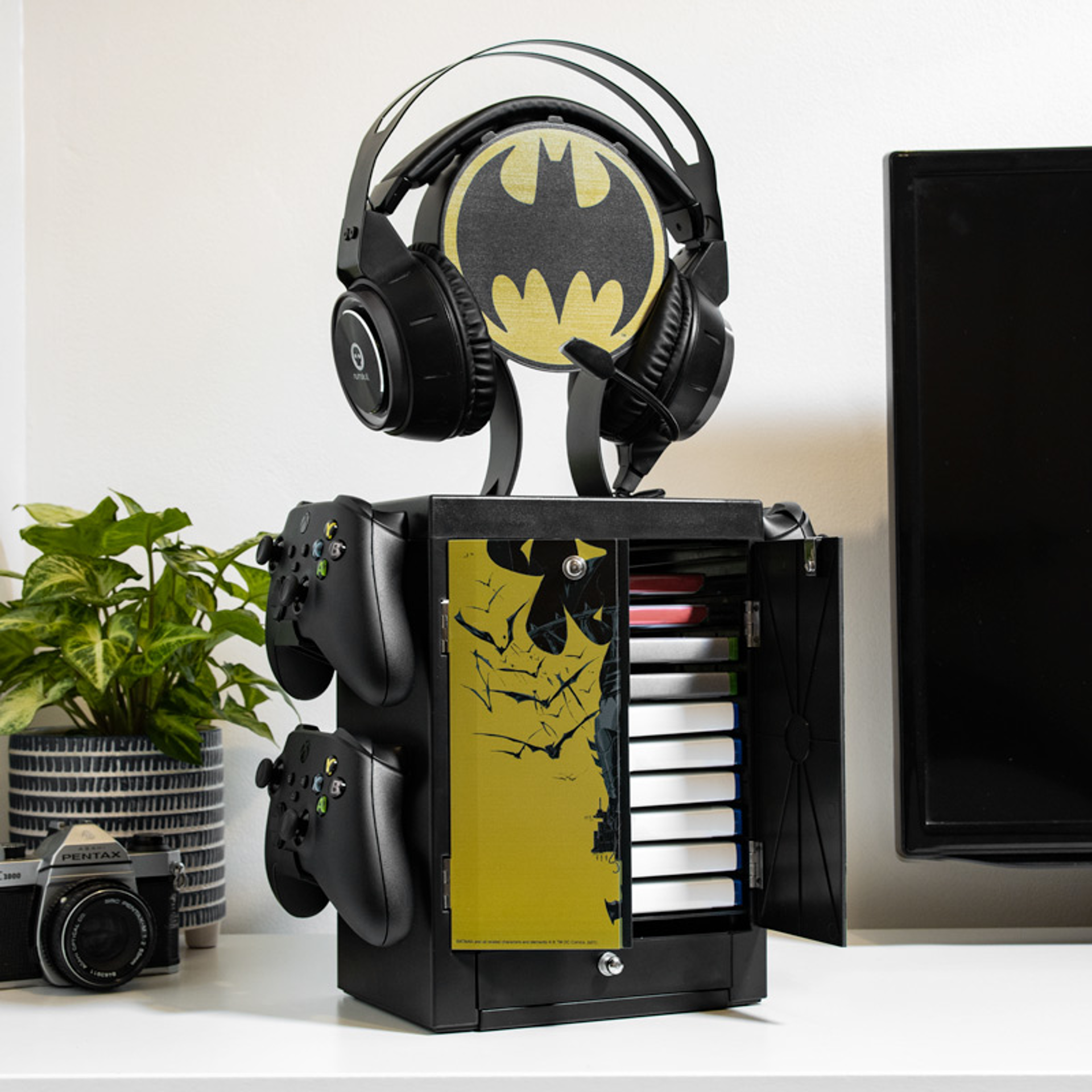 DC Comics - Meuble de rangement officiel Batman pour gamer