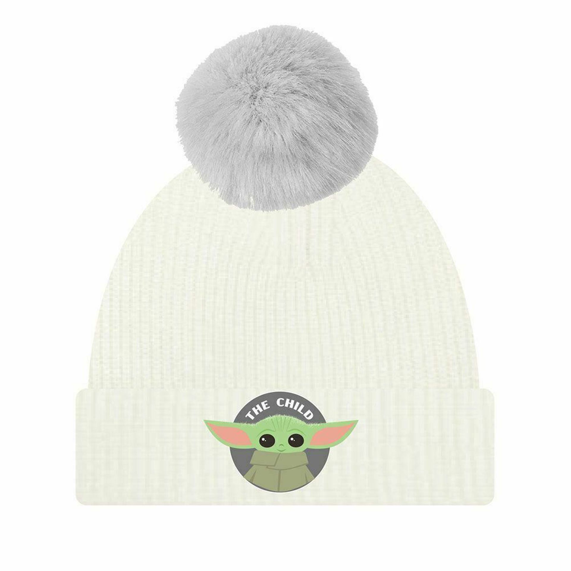 Star Wars: The Mandalorian - Bonnet à pompon Blanc Badge \"The Ch