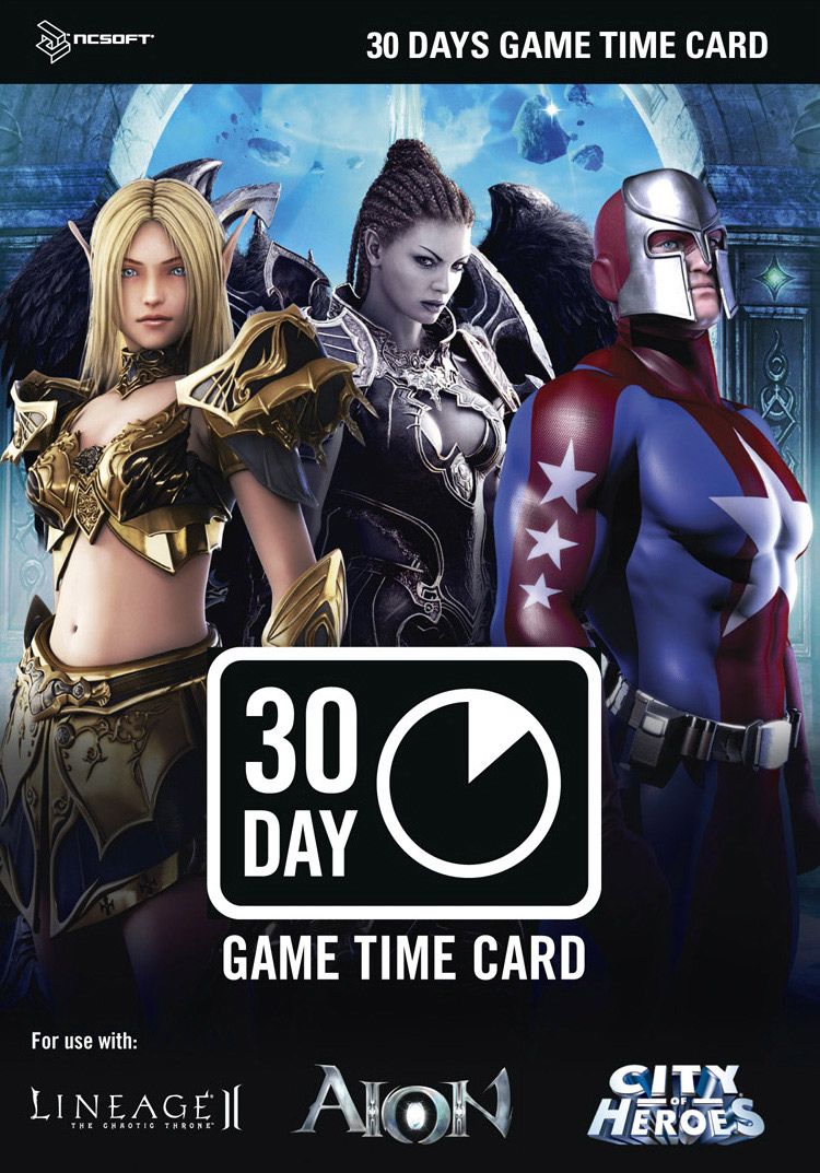 NCSoft 30 Days Game Time Card - Carte Pré Pay Aion