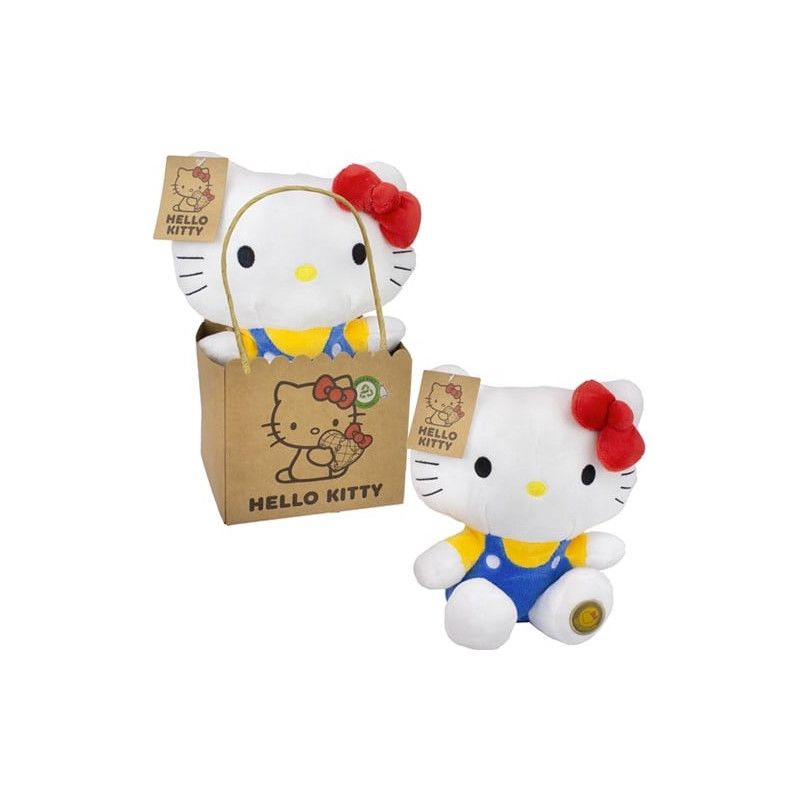 Peluche Hello Kitty 27cm Normal Kitty dans Sac Cadeau en Papier