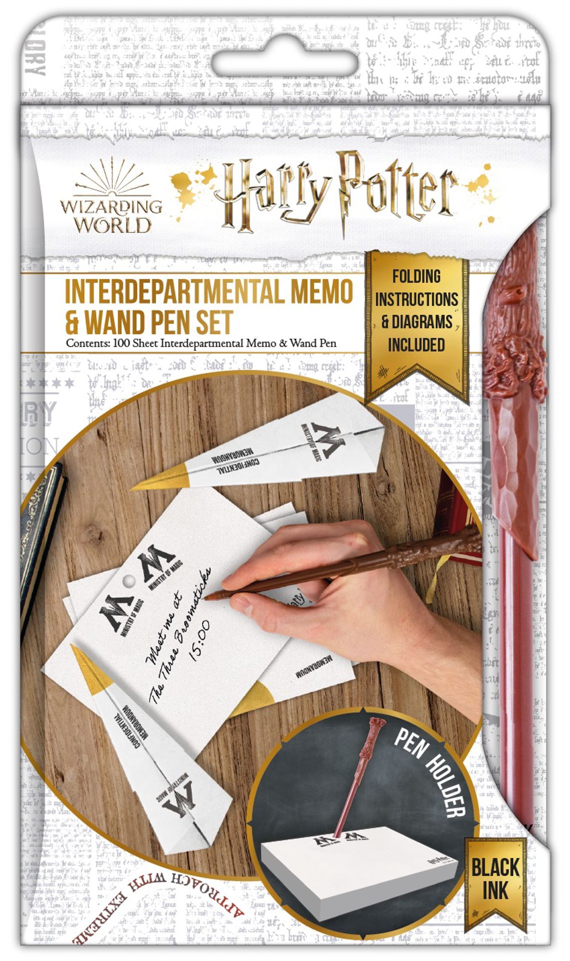 Harry Potter - Ensemble de mémos et stylo-bille en forme de bagu