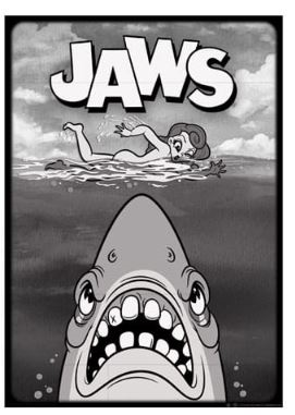Jaws lithographie Limited Edition 42 x 30 cm
