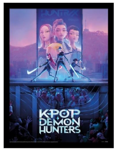 K-POP DEMON HUNTERS - Key Art - Impression Encadrée 45x35cm