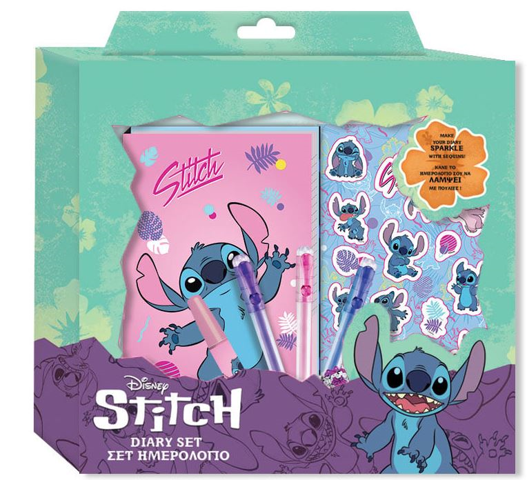 STITCH - Gift Set Notebook + Stickers + Stylo bille