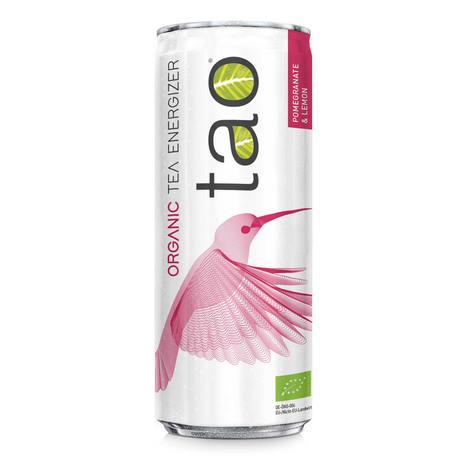 TAO ORGANIC TEA ENERGIZER POMEGRANATE CANS 25CL