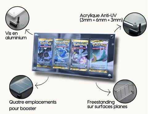 ACRYL - Protection Holder Acryl anti-UV - art set 4 boosters