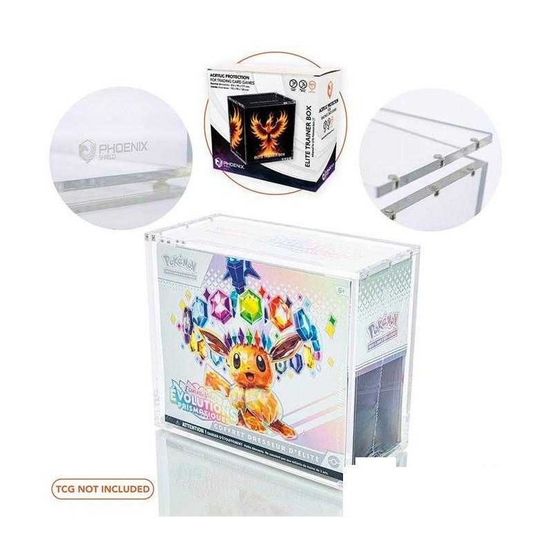 Protection Acrylique Coffret Dresseur d\'Élite (ETB) Pokémon / Phoenix Shield