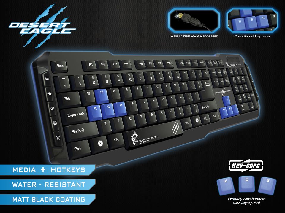 Dragon War Desert Eagle Gaming Keyboard