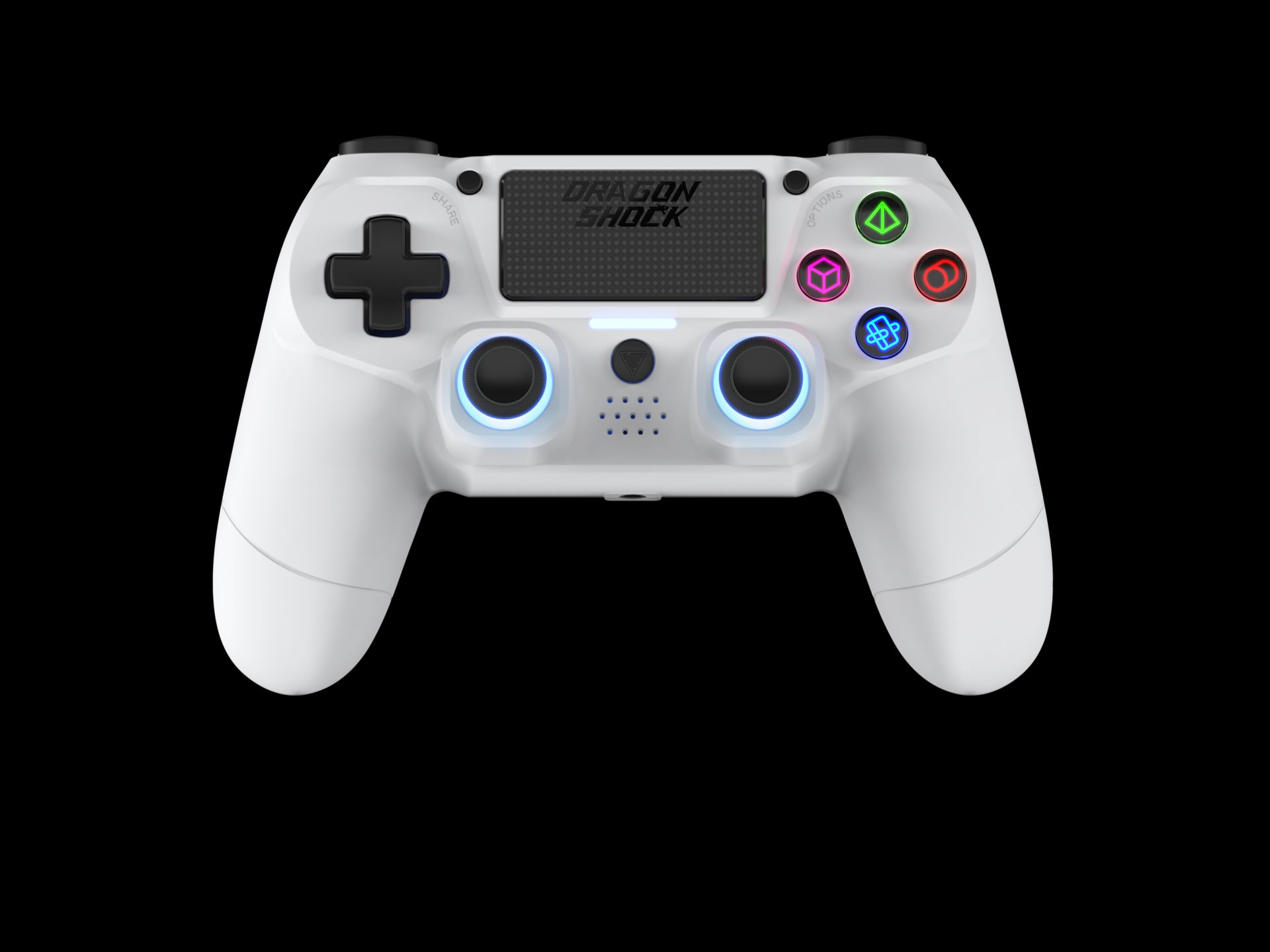 Manette sans fil Bluetooth MIZAR Blanche pour PS4