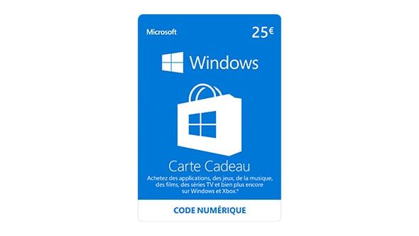 Windows Store Gift Card 25€ Digital Code