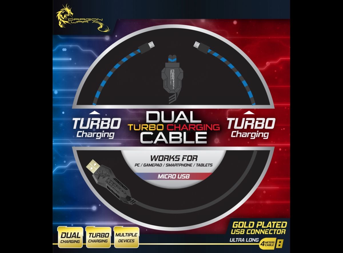 Dragon War Dual  Turbo Charging Cable