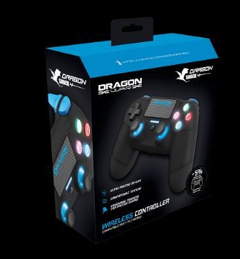 Dragonwar - Manette sans fil Dragon Shock 4 Noire pour PS4, PC e