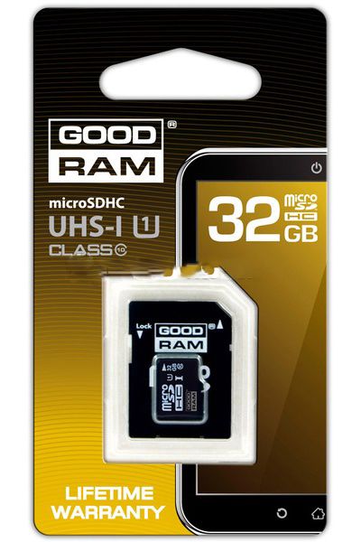 GOODRAM microSD 32 GB class 10 UHS1 with adapter