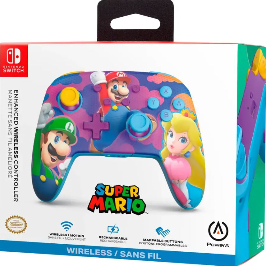 Manette sans fil Mario Color pour Switch