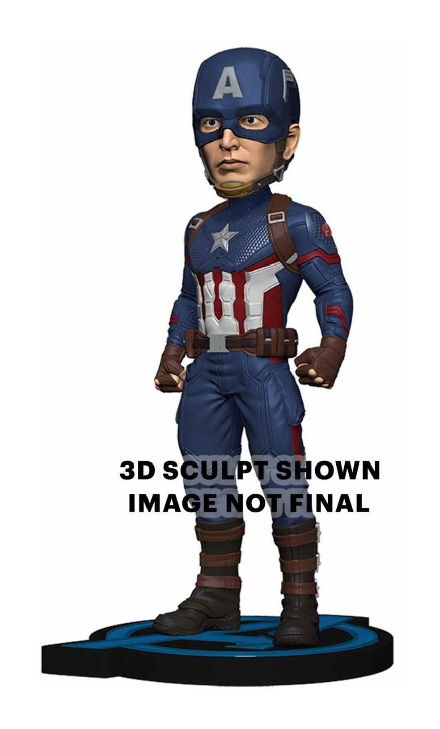 Marvel - Avengers Endgame Head Knocker Captain America 20cm