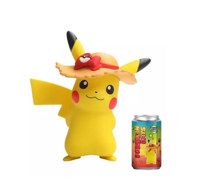 Figurine Pokemon Soda - Pikachu chapeau de paille