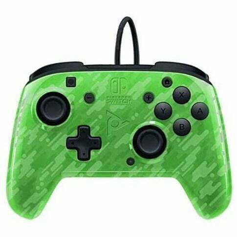 PDP - Manette filaire Faceoff Deluxe+ Audio Vert camouflage pour