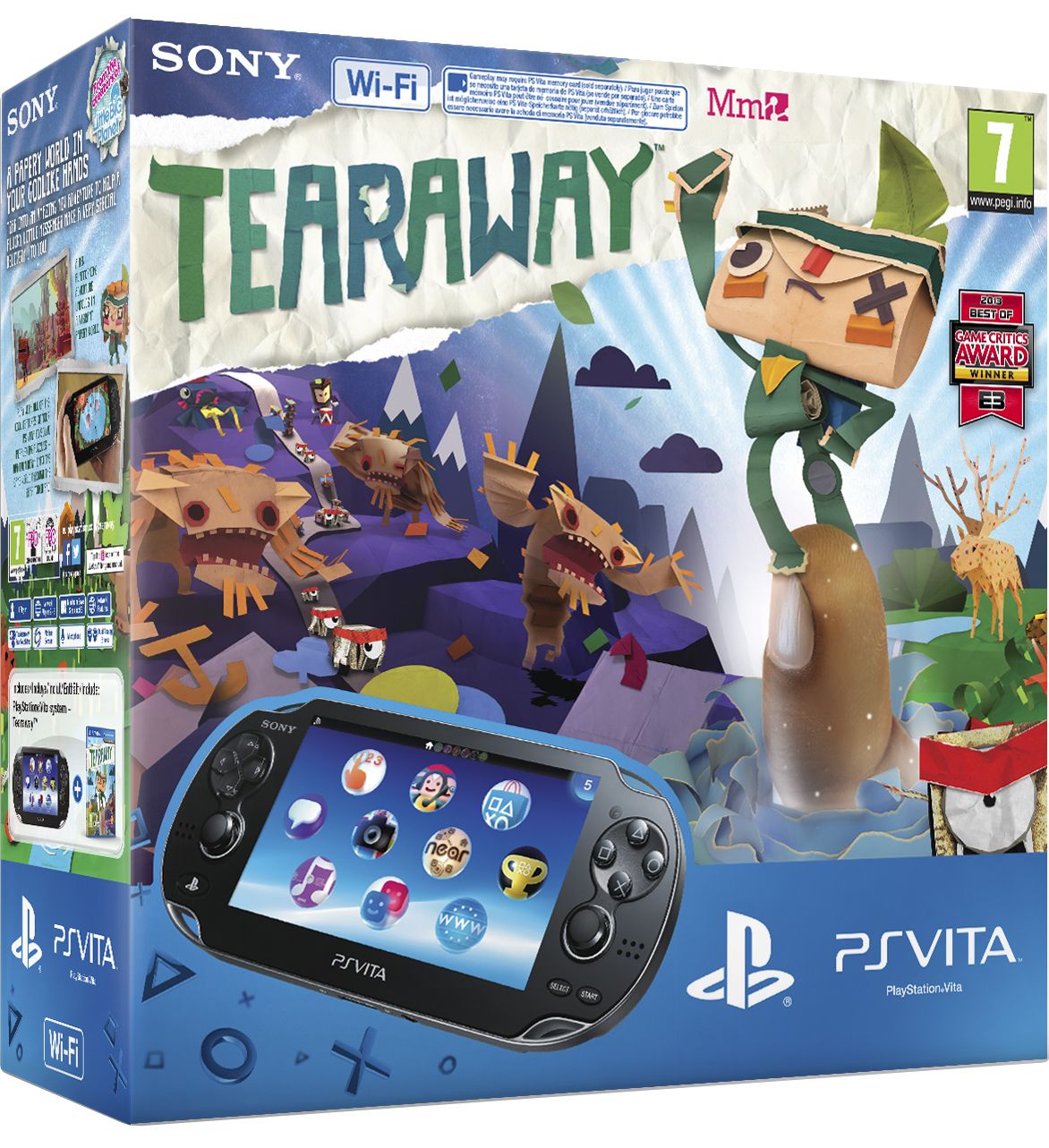 Playstation Vita Wi-Fi Black + Memory 4GB + Tearaway