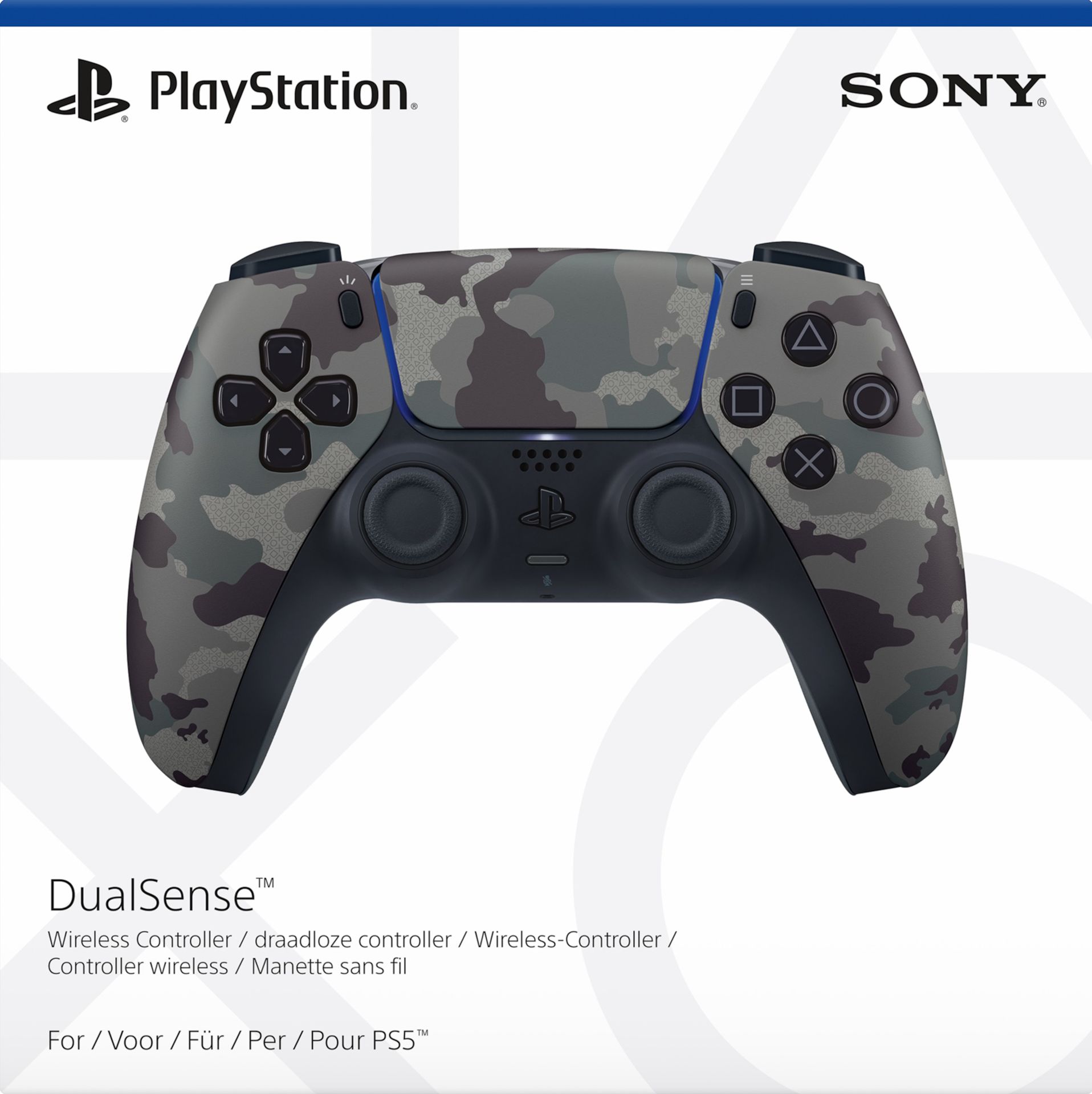 PS5 DualSense Wireless Controller Grey Camo