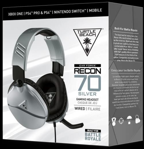 Turtle Beach Casque de jeu filaire Ear Force Recon 70 Argent
