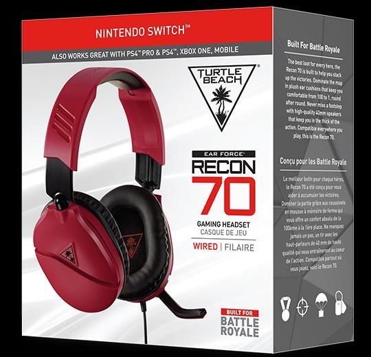 Turtle Beach Casque de jeu filaire Ear Force Recon 70 Red