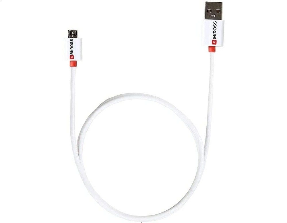 Skross Câble USB USB 2.0 USB-A mâle, USB-Micro-B mâle 1.00 m bla
