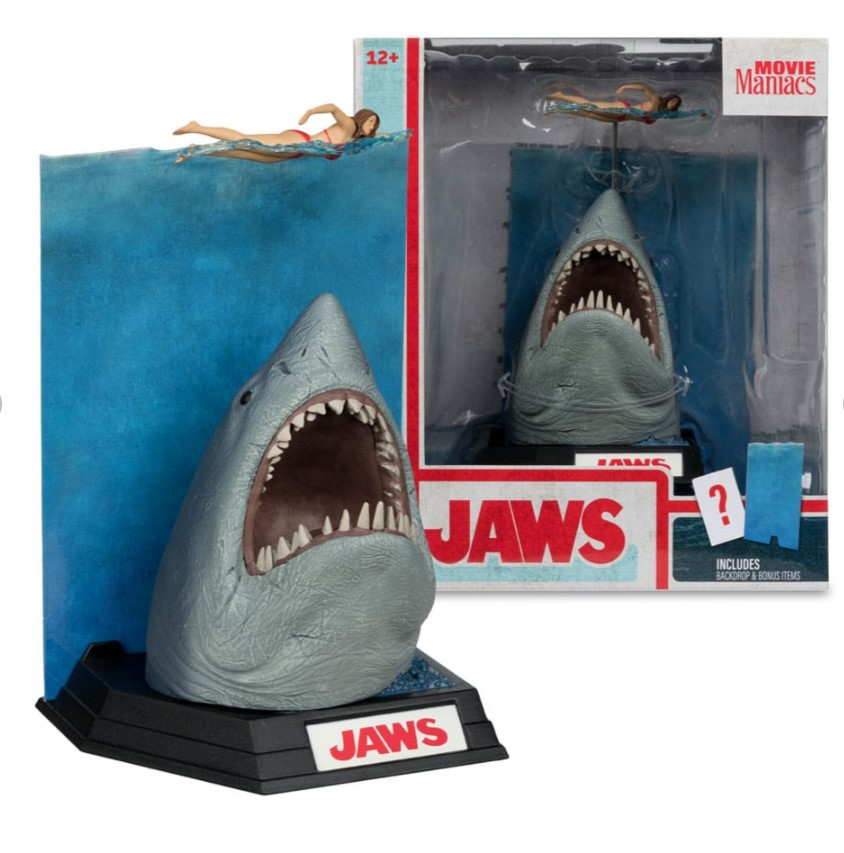 LES DENTS DE LA MER - 50eme Anniversaire - Figurine Movie Maniacs 16cm