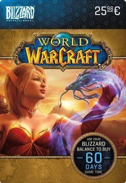World of Warcraft 60 Days Game Time Card