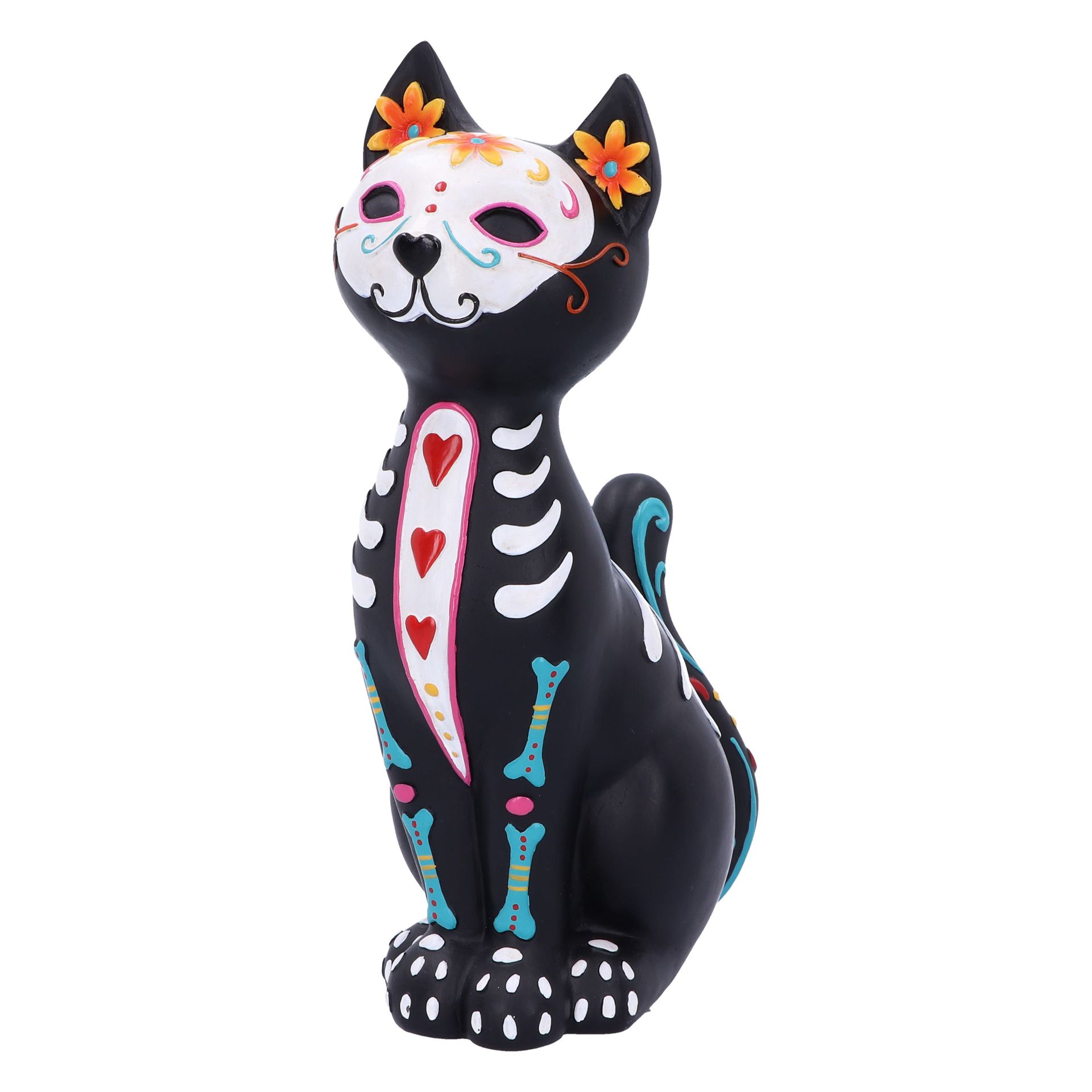 Sugar Puss - Figurine d\'ornement de chat du Jour des Morts 26cm