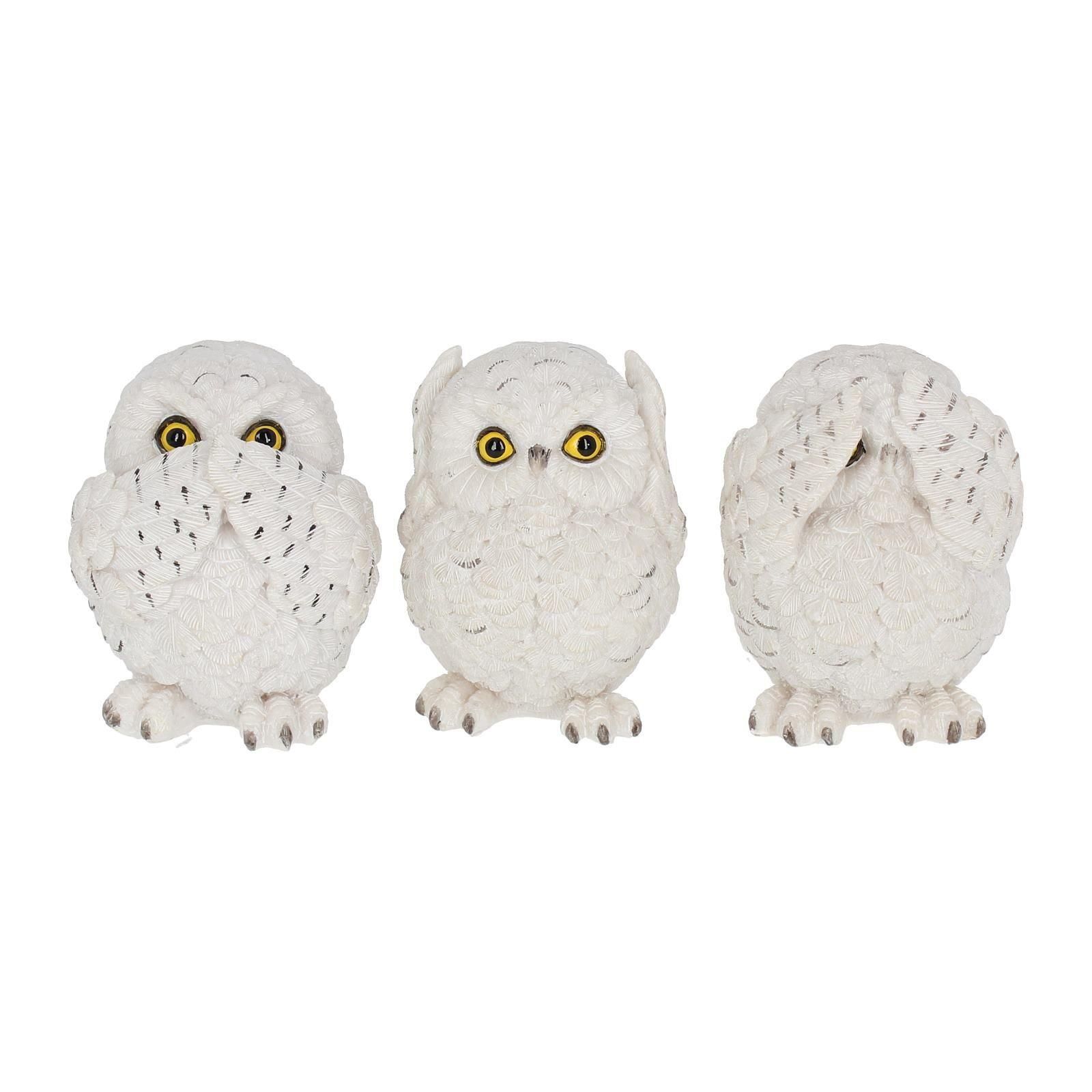 Three Wise Owls 8cm