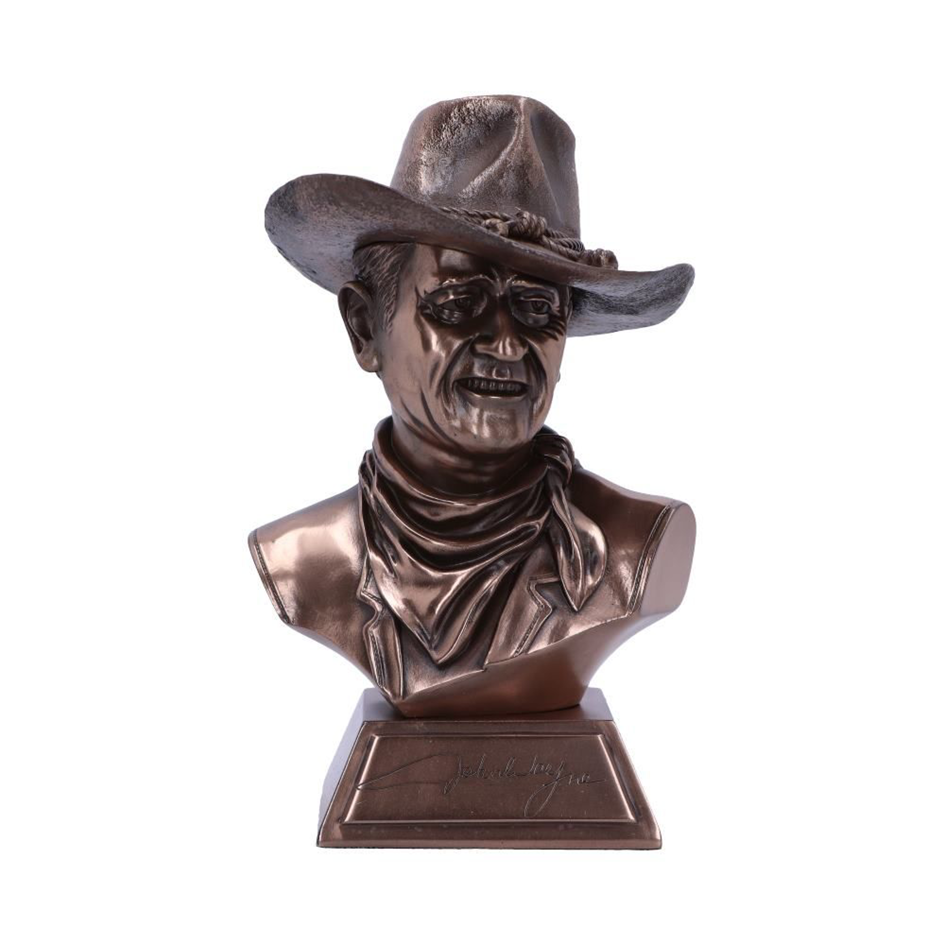 John Wayne - Buste John Wayne (Finition en bronze) 18cm