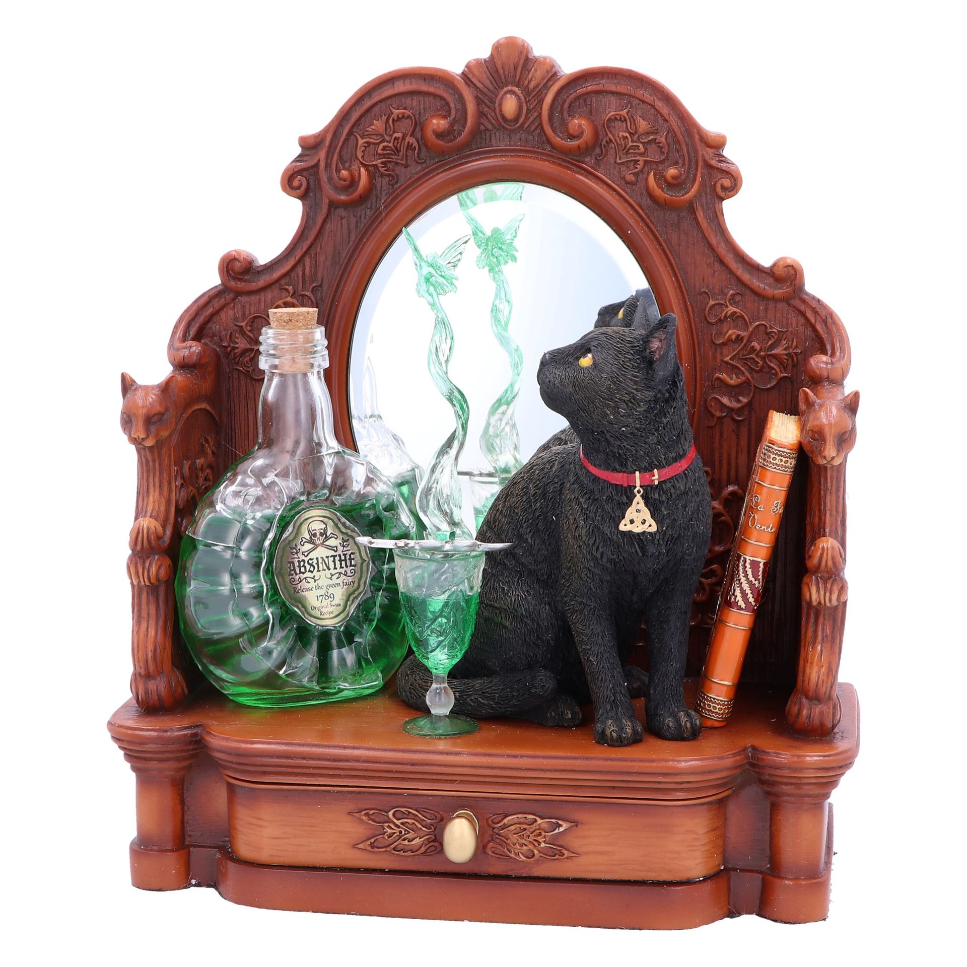 Absinthe - Figurine de chat et de la Fée verte 21.5cm