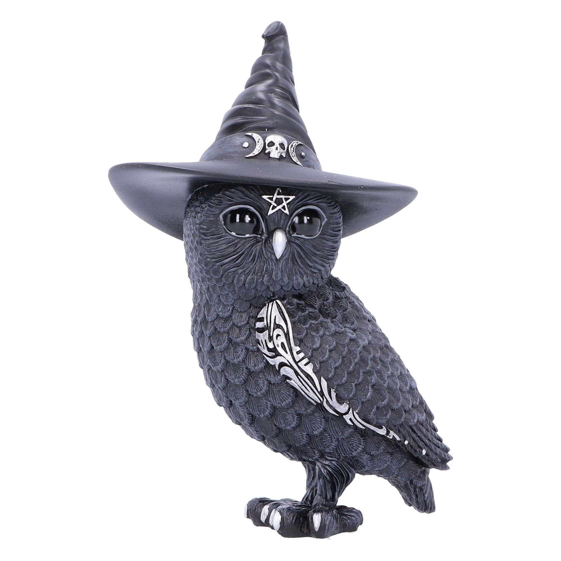 Owlocen - Figurine de hibou occulte avec chapeau de sorcières 13