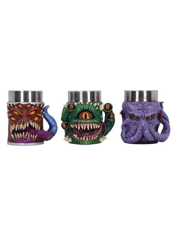 Nemesis Now Dungeons & Dragons Mini Monster Set of 3 Tankards 9 cm