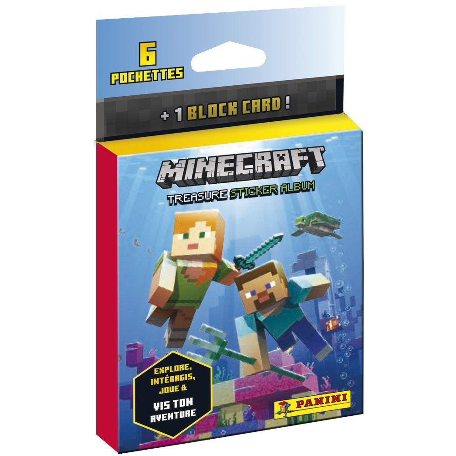 Panini - Minecraft Blister 6 Pochettes + 1 Carte Edition Limitée