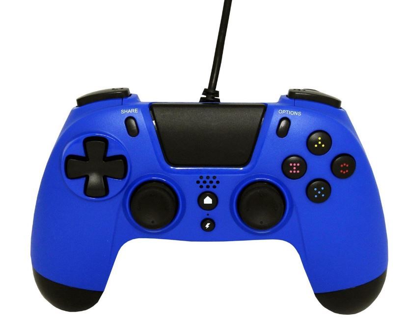 Gioteck - Manette filaire  VX4 Bleu Foncé Pour PS4/PC