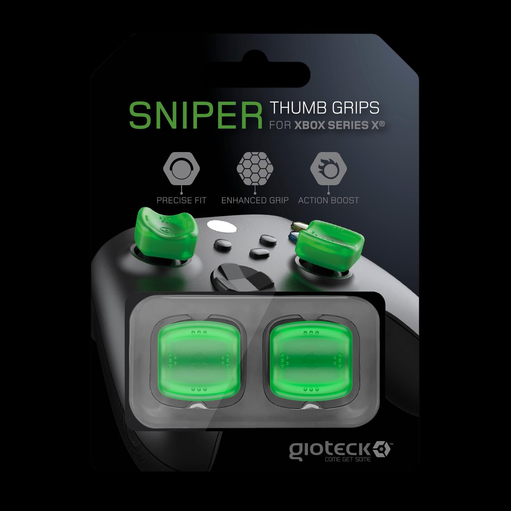 Gioteck - Reposes Pouce (Thumb Grips) Sniper Vert