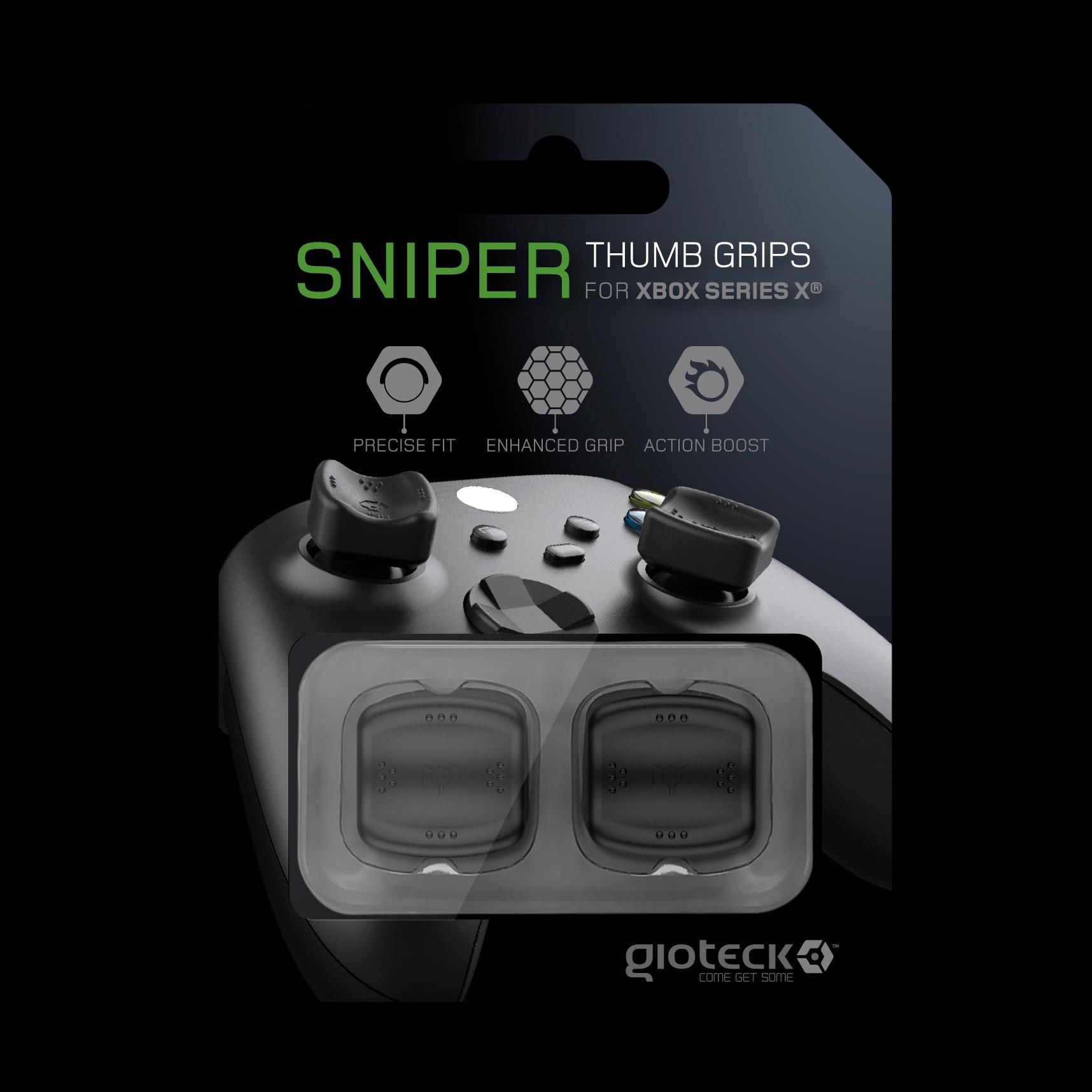 Gioteck - Reposes Pouce (Thumb Grips) Sniper Noir Xbox Series