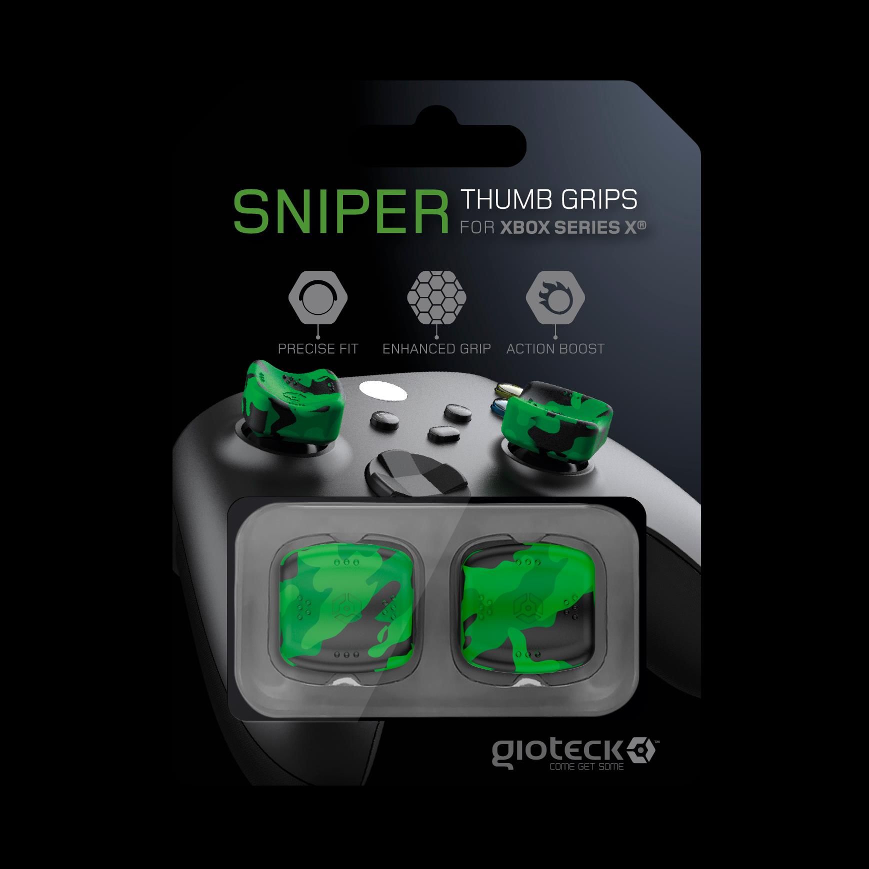 Gioteck - Reposes Pouce (Thumb Grips) Sniper Vert camouflage