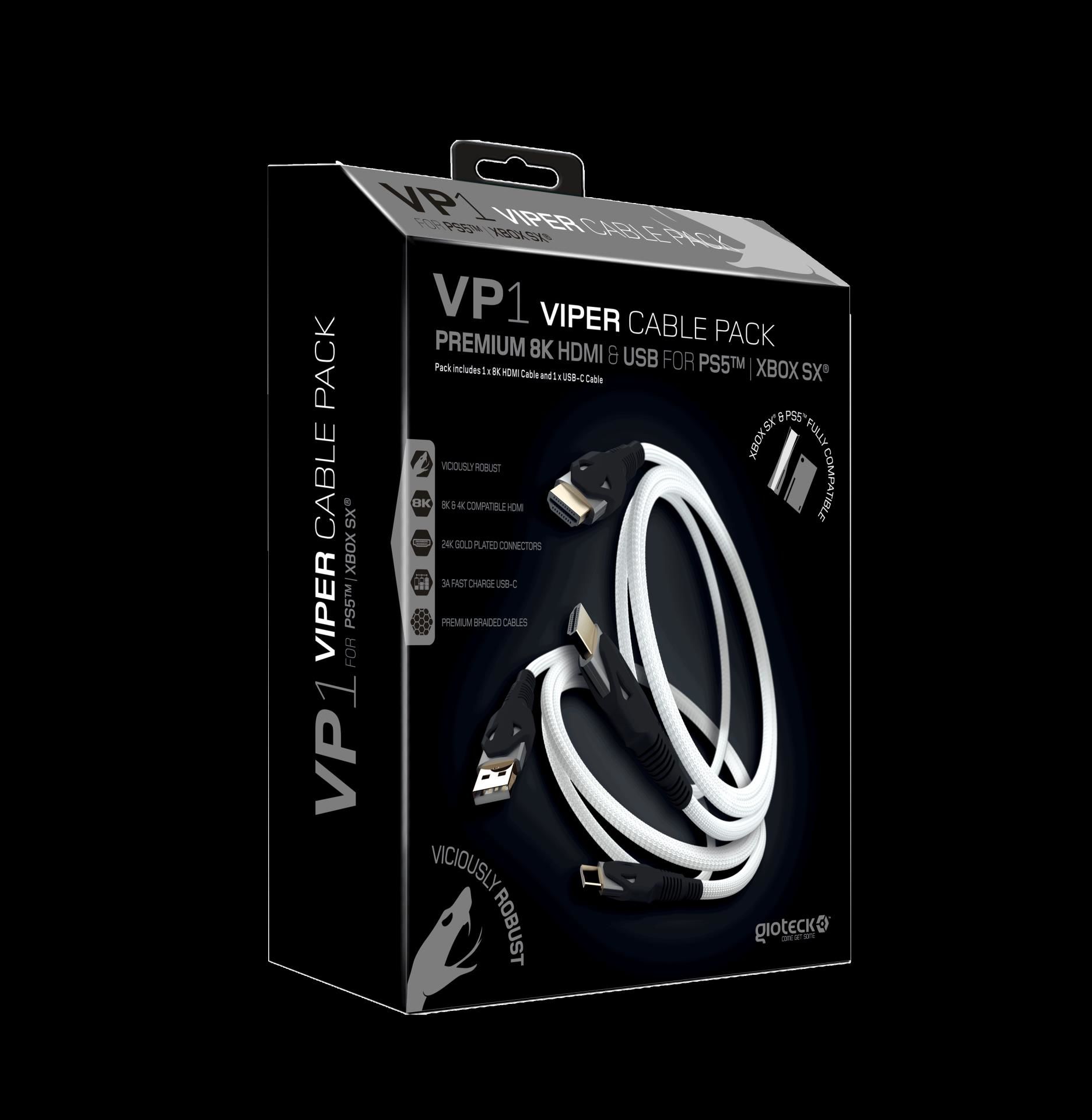 Gioteck - Pack de câble 8K HDMI 120Hz et USB
