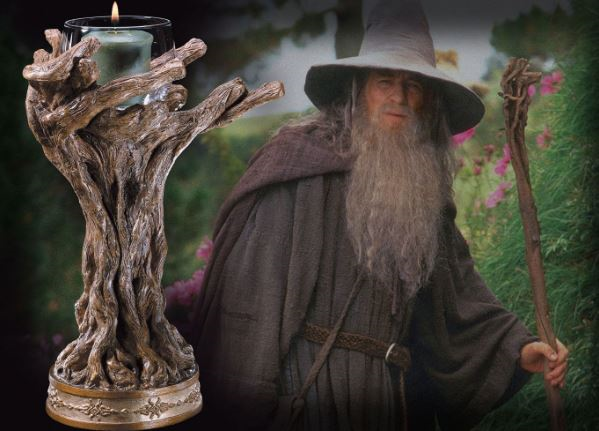 Le Seigneur des Anneaux bougeoir bâton de Gandalf le gris 23 cm