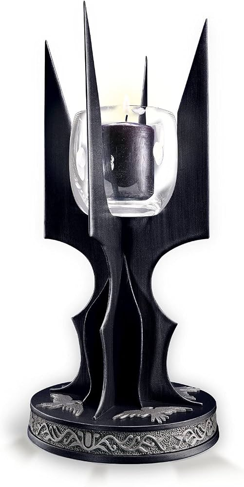 The Noble Collection Lord of the Rings Staff of Saruman Kaarsenhouder - 27 cm Metaal en Glas Votiefkaars
