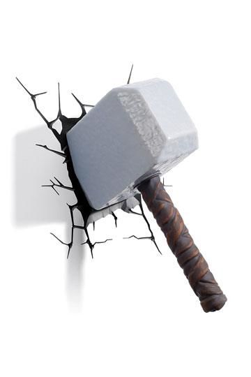 Marvel lampe 3D LED Thor Hammer